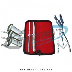 Hegar uterine dilator set 2pieces 7-8, 17-18, mathieu speculum, collin 3pcs